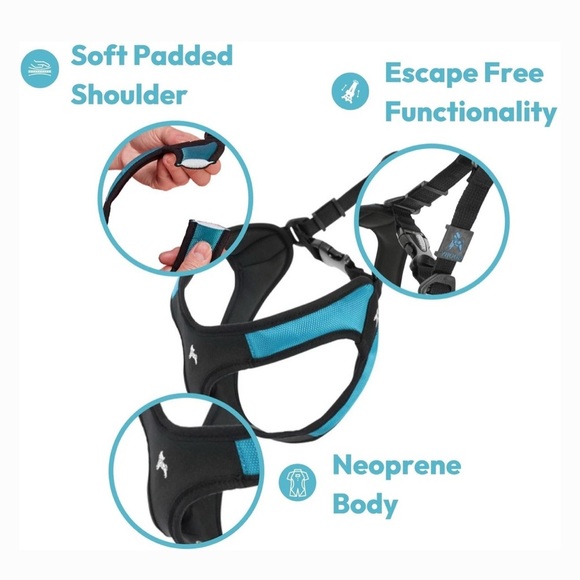 Gooby Escape Free Easy Fit Dog Harness, Red, NWT - Picture 3 of 6